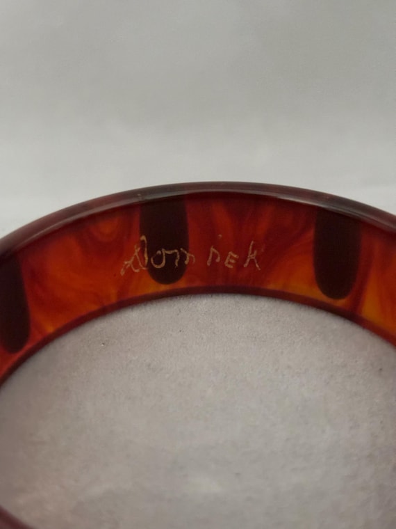 Artisan Root Beer Translucent Bakelite Bangle wit… - image 7