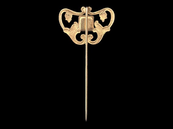 Broche Vintage Argentée époque Victorienne/édouardienne Vers 1900 - Style Art Nouveau Avec Strass, Occasion