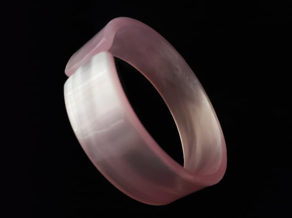 1950s Lavender Pink Moonglow Lucite Bangle | 50s … - image 1