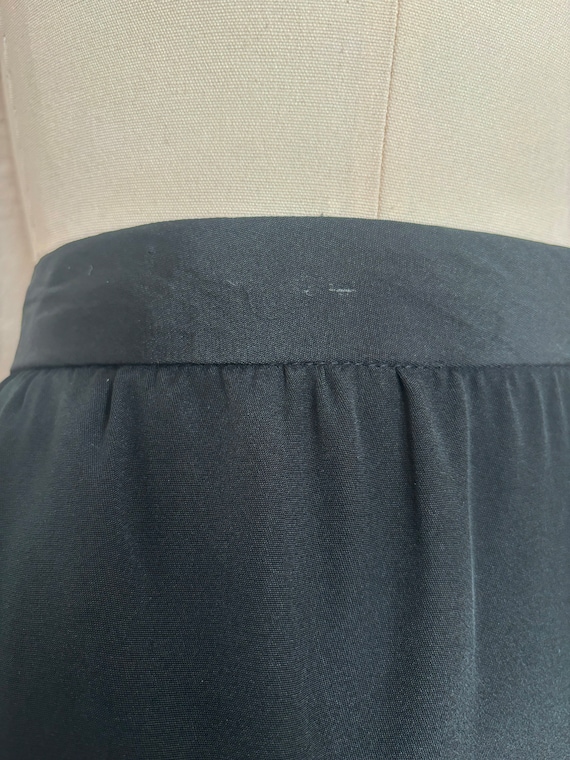 1990s Black Silk Maxi Skirt, Extra Small to Small… - image 3