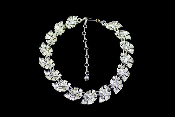 1950s Champagne Leaf Necklace by Lisner | 50s Vin… - image 6