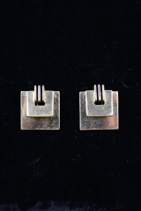 1930s Gold Tone Dress Clip Set by Monet | 30s Vint