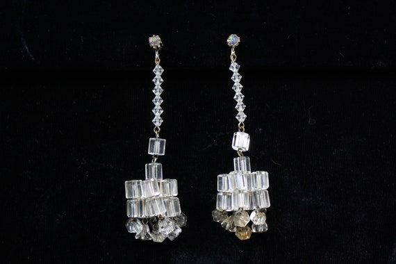 1930s Crystal Chandelier Earrings | 30s Vintage Sh