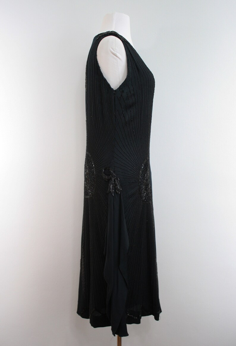 1920s Black Beaded Evening Gown Small to Medium 20s Vintage - Etsy