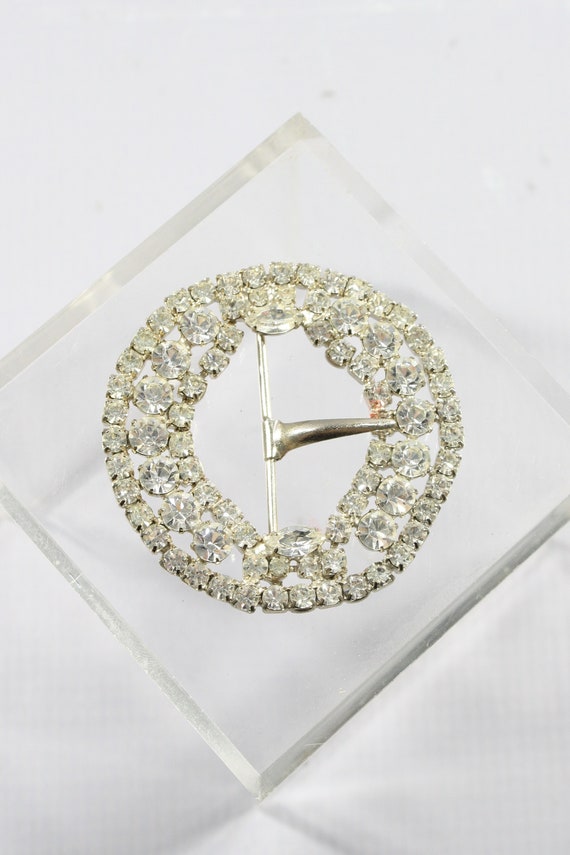 1950s Rhinestone Buckle  | 50s Vintage Belt Buckle