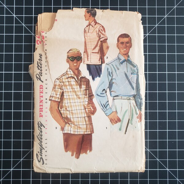 Mens Camp Shirt Pattern Etsy