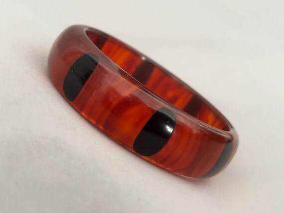 Artisan Root Beer Translucent Bakelite Bangle wit… - image 2