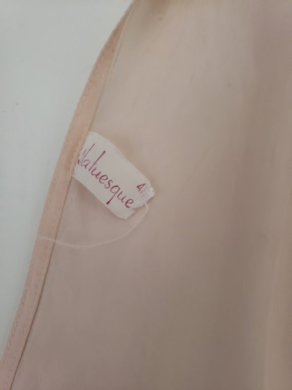 1930s Pink Rayon and Lace Nightgown by Statuesque, Me… Gem