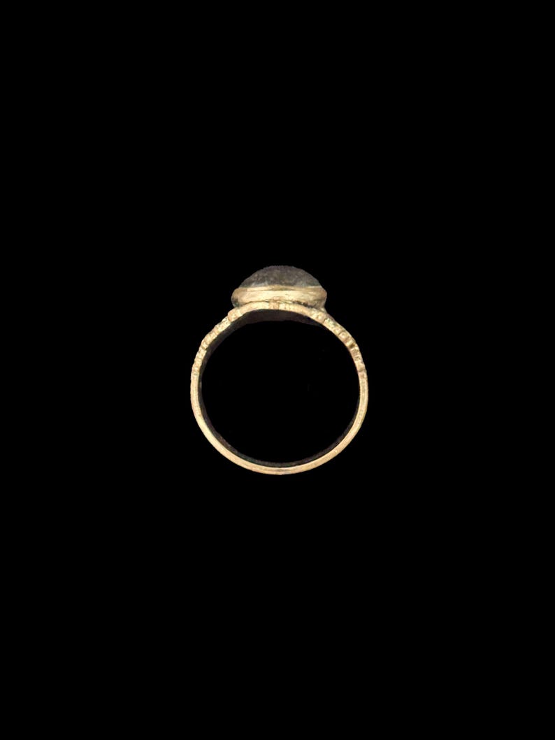 1990s Victorian Style Brass Floral Ring, Size 8 | 90s Vintage Gold Tone ...