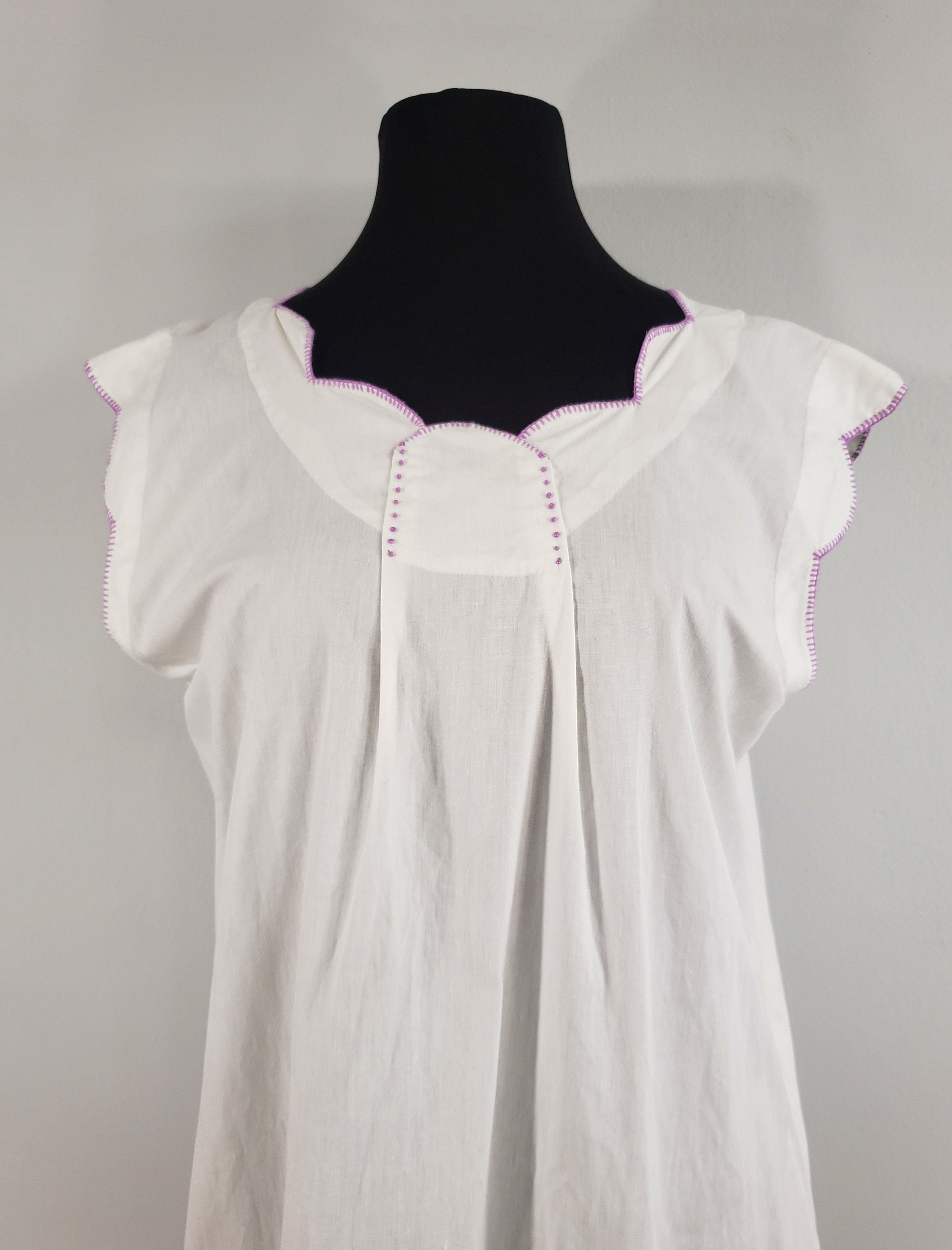 1920s White Cotton Nightgown Small to Medium 20s Vintage - Etsy