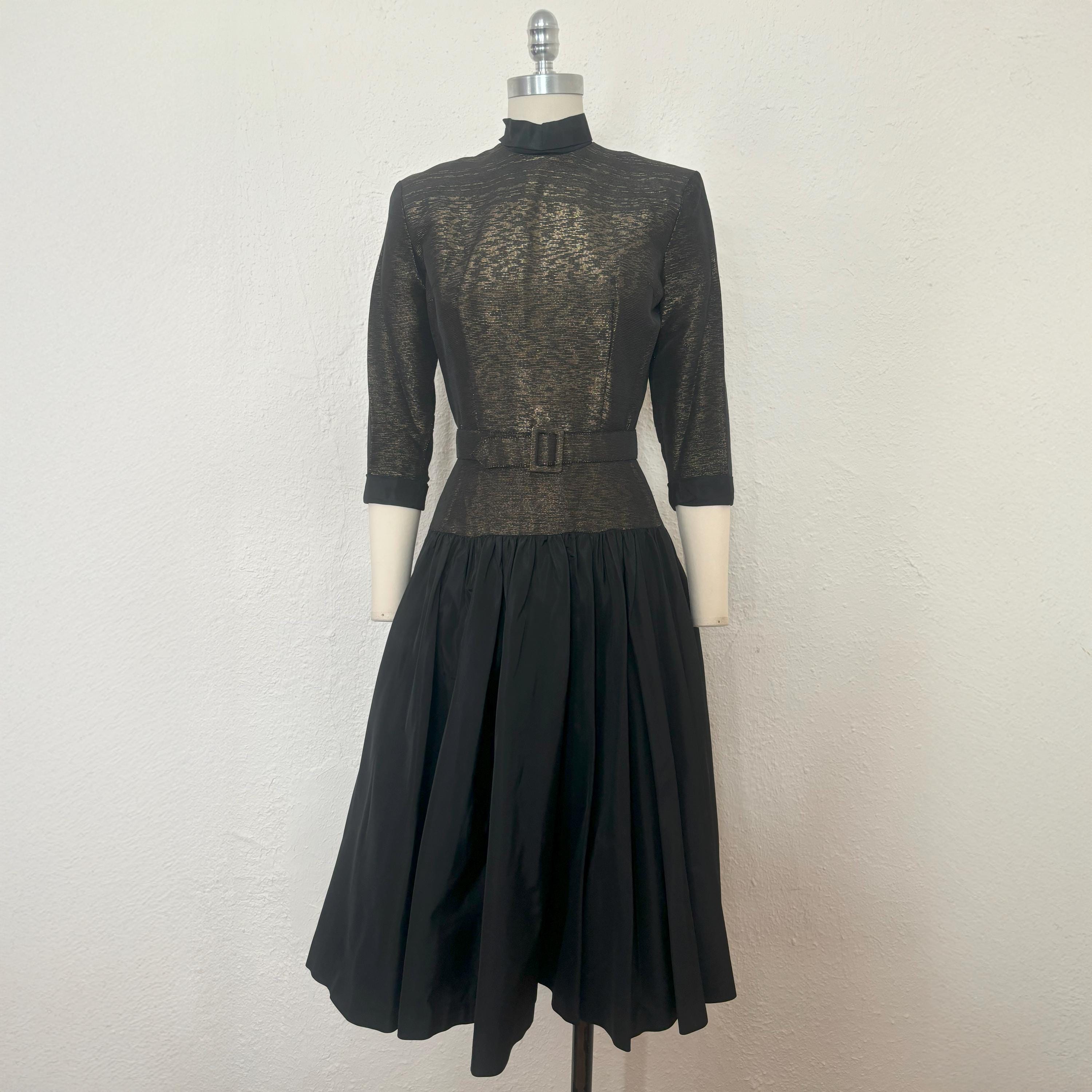 Junior Black and Gold Dress - Etsy