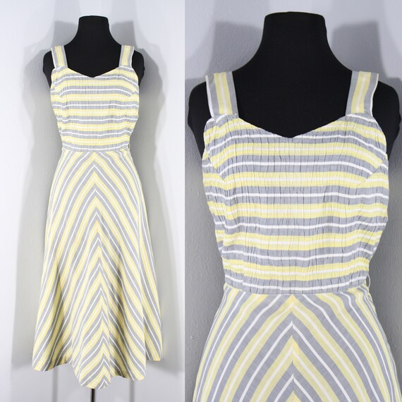 yellow gray dress
