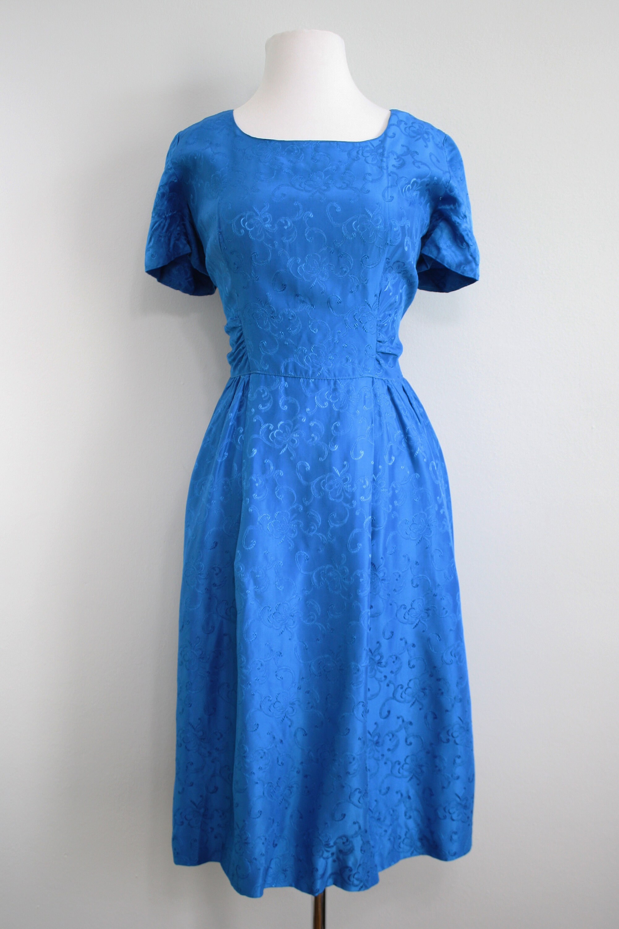 1960s Turquoise Brocade Cocktail Dress Medium to Large 60s - Etsy