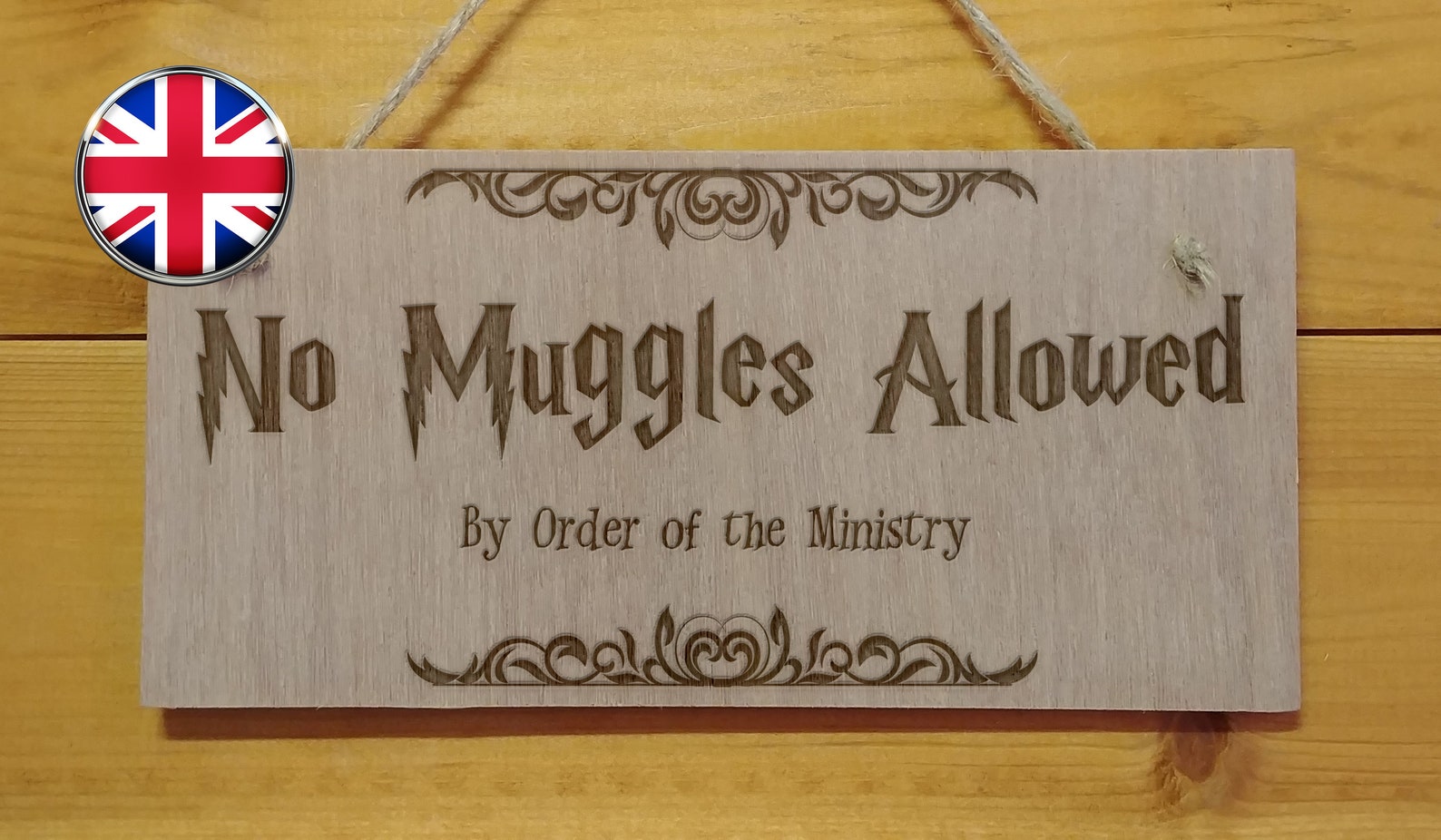 Harry Potter movie themed Quote. NO Muggles Allowed.. Engraved Etsy