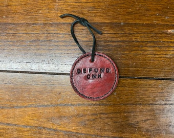 Defund CNN - Leather Ornament