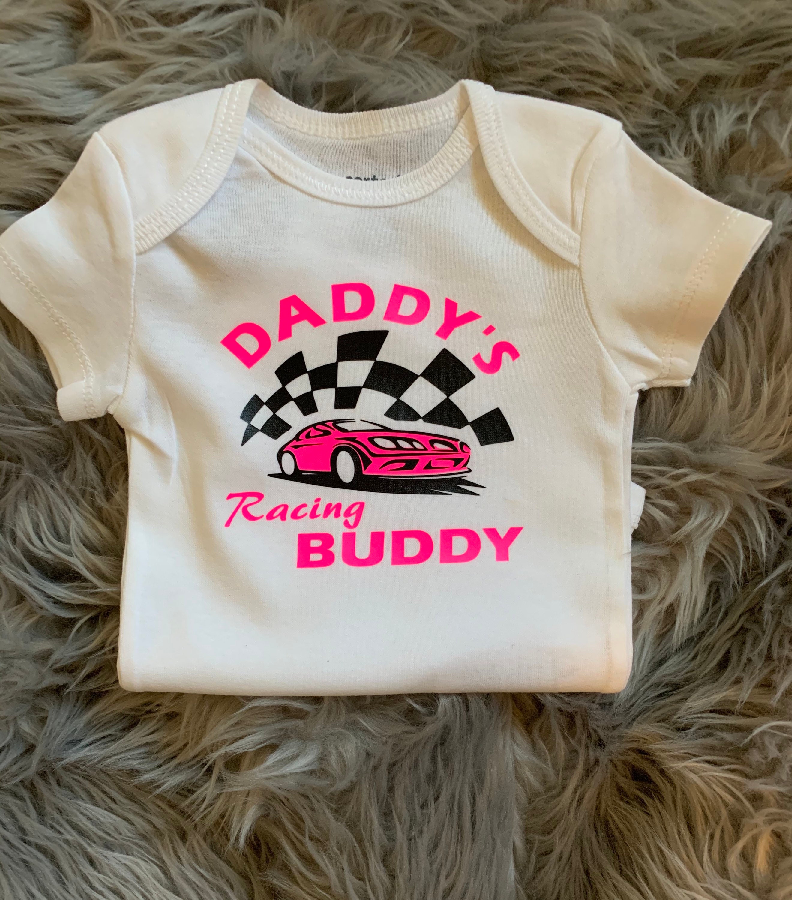 Daddy's Racing Buddy Baby Onesie Etsy