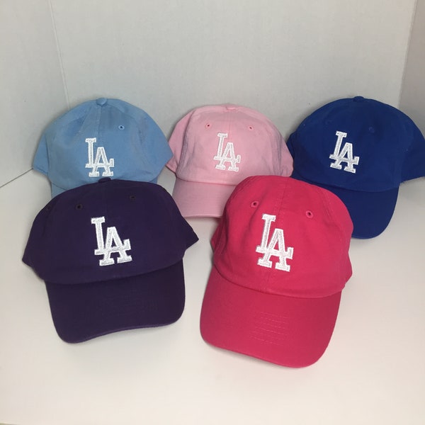 LA Dodgers Toddler Cap, LA Dodgers Toddler Hat, Toddler Dodgers Hat, Pink Hat, Blue Hat, Kids Dodgers Hat