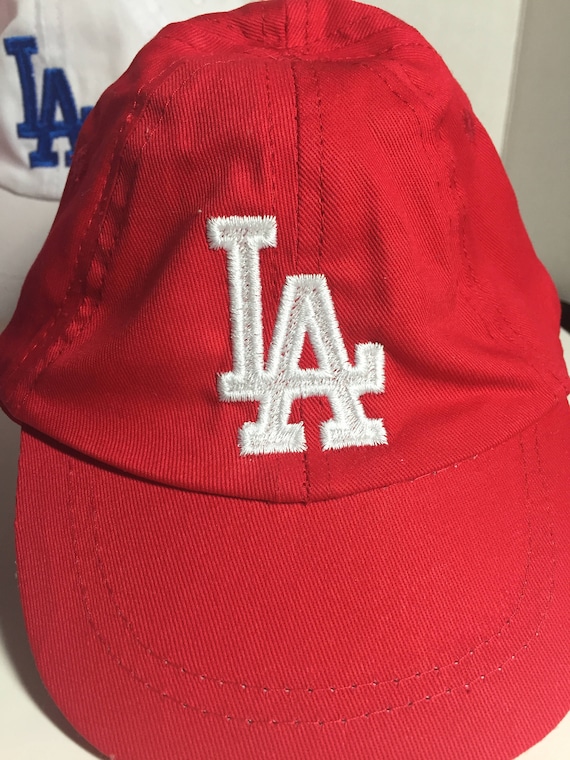 Red la dodgers dad hat on sale