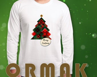 Camisa de manga larga para hombre de Navidad