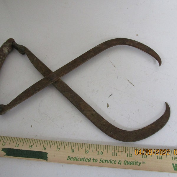 Antique Ice Tongs Etsy