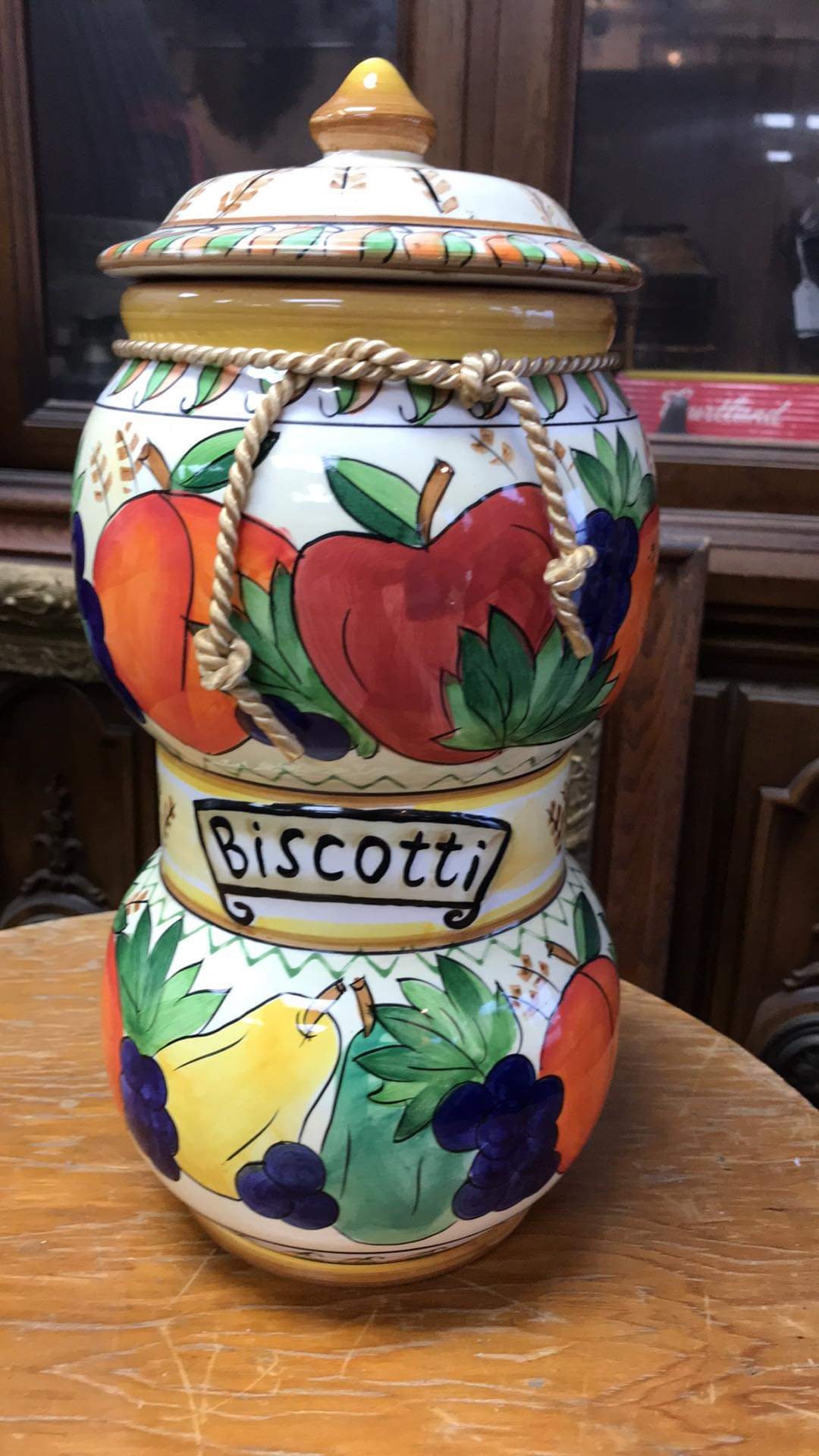 Vintage Nonni's Biscotti Jar Etsy