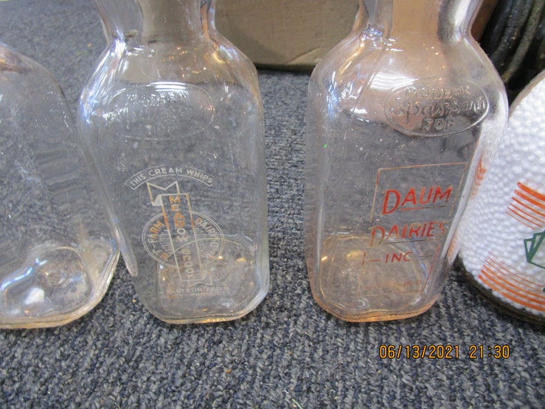 Antique Milk Bottles Etsy