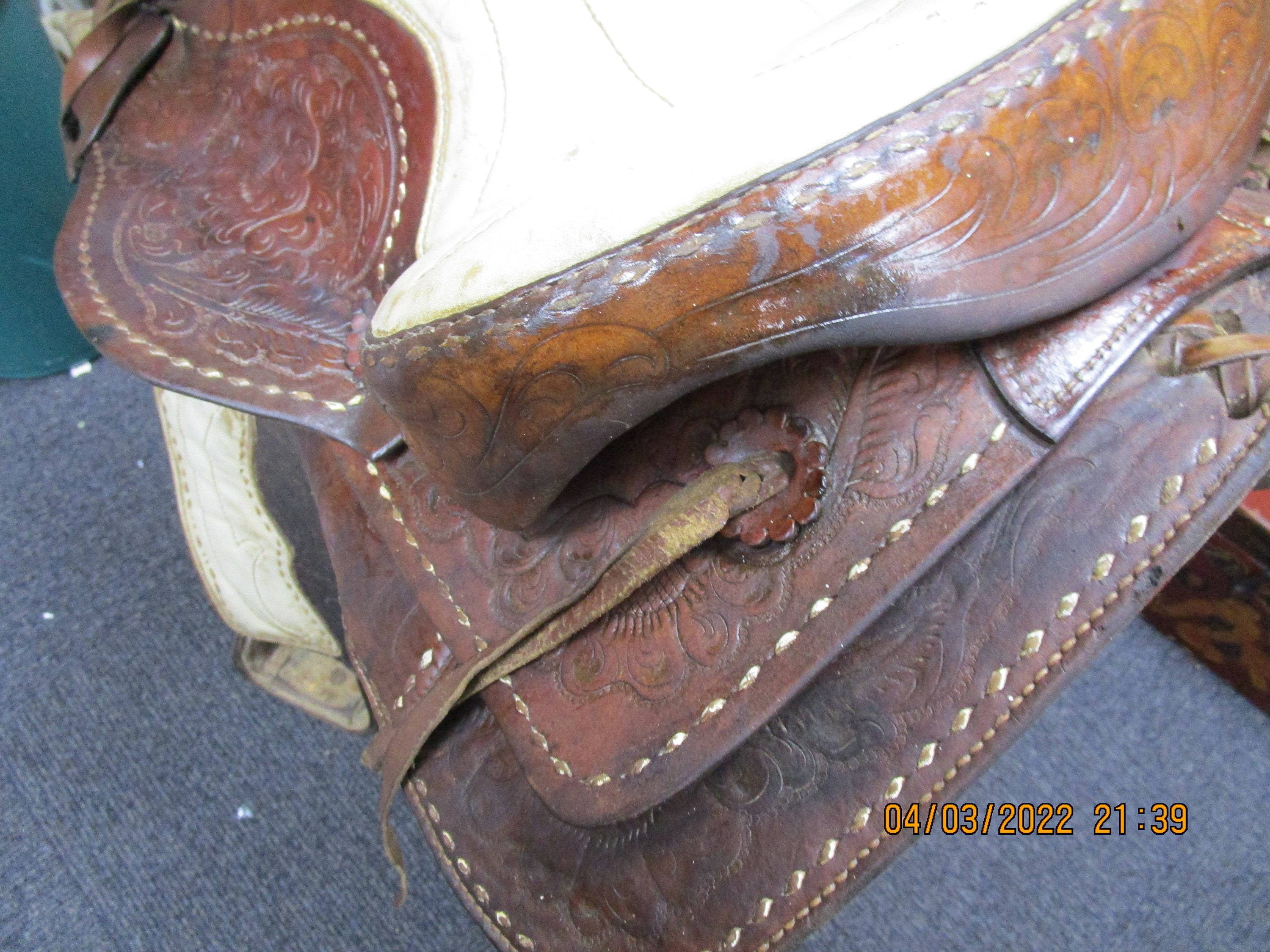 Vintage Bona Allen Hand Tooled Western Saddle Etsy