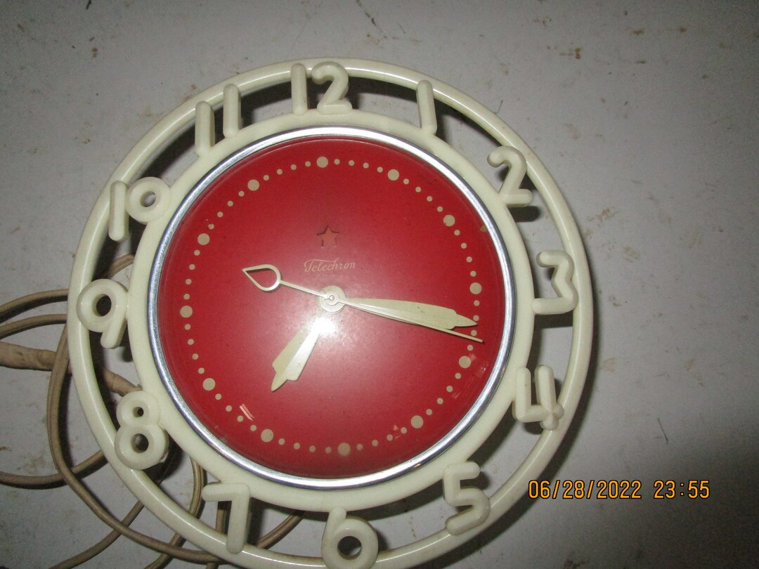 Antique Telechron Kitchen Clock Etsy