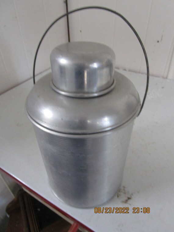 VINTAGE ALUMINUM THERMOS Faris Thermos Jug With Ball Mason Etsy