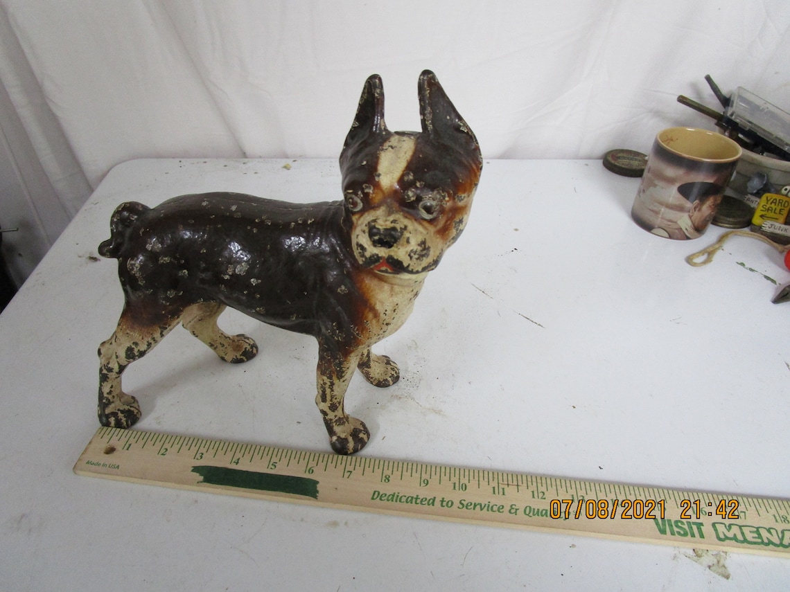 Antique Hubley Cast Iron Door Stop Etsy