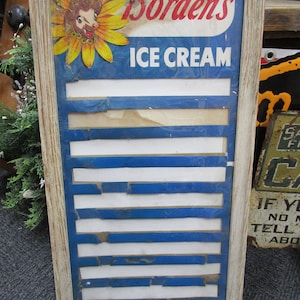 Antique Borden Ice Cream Menu Board