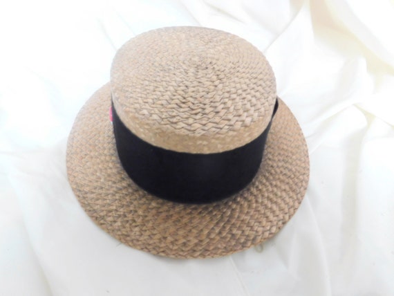 Authentic 1920s London Straw Boater Hat