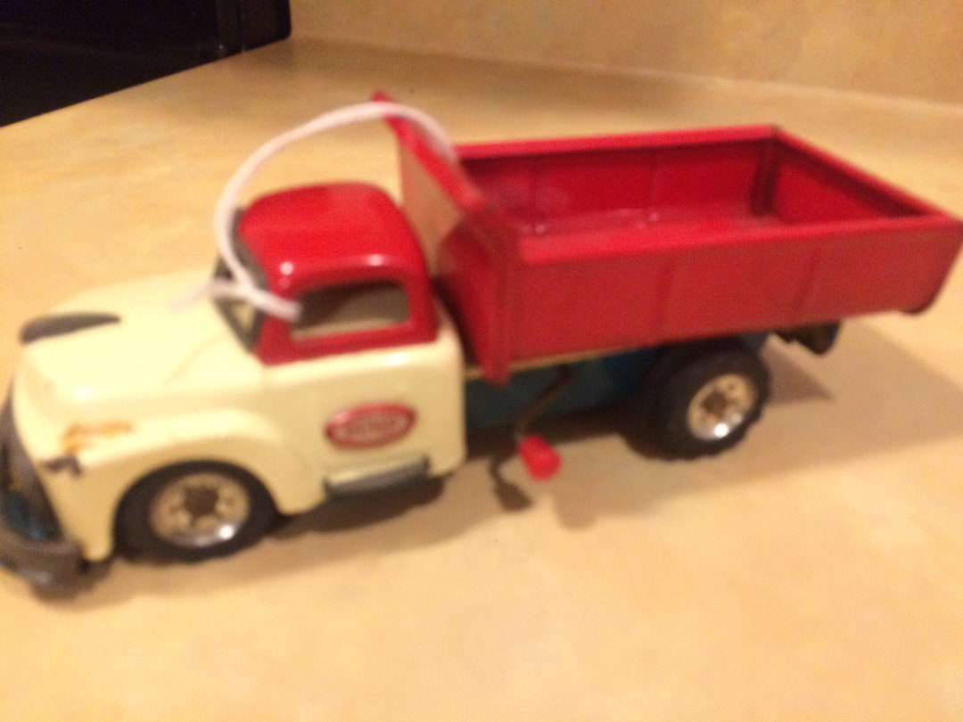 Camion-benne Benne Basculante CR En Tôle – Jouet Mécanique Vintage Années 50, Boîte D’origine
