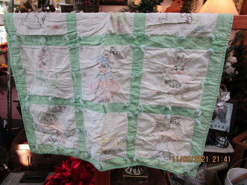 Vintage Baby Quilt Etsy