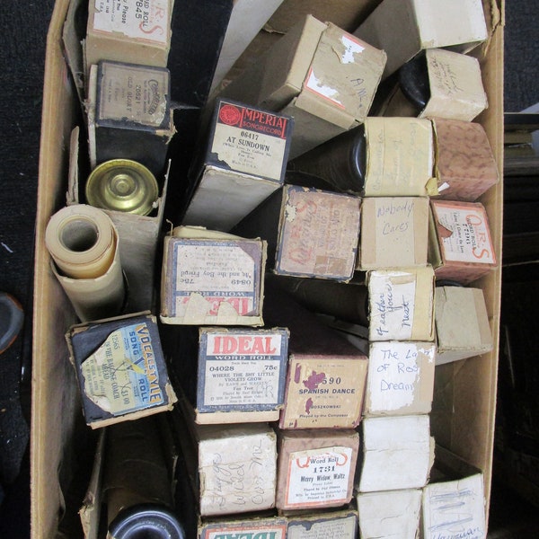 Antique Player Piano Rolls