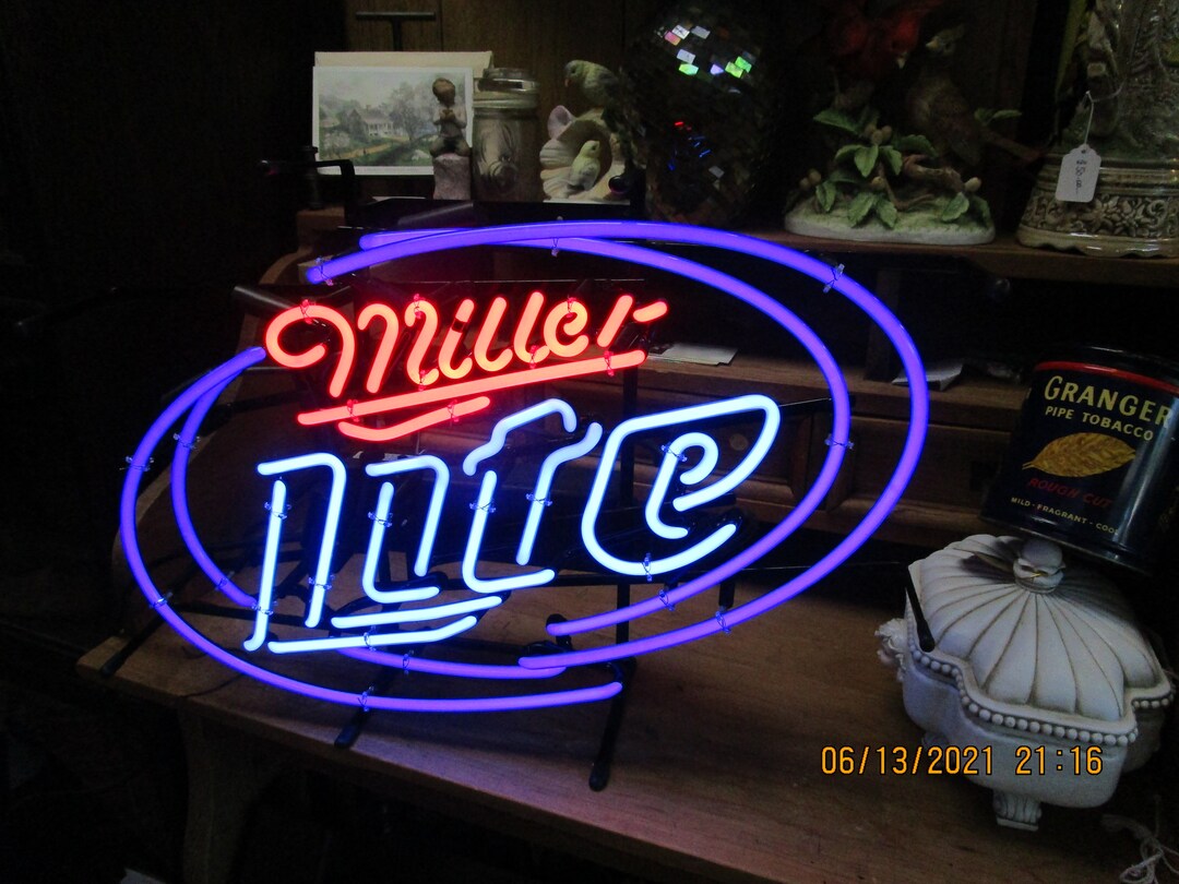 Miller Light Neon Sign Etsy