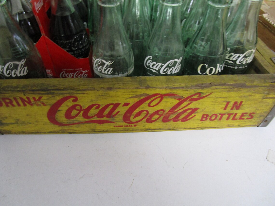 Antique Coca-cola Wood Box and Full 6 Pack - Etsy