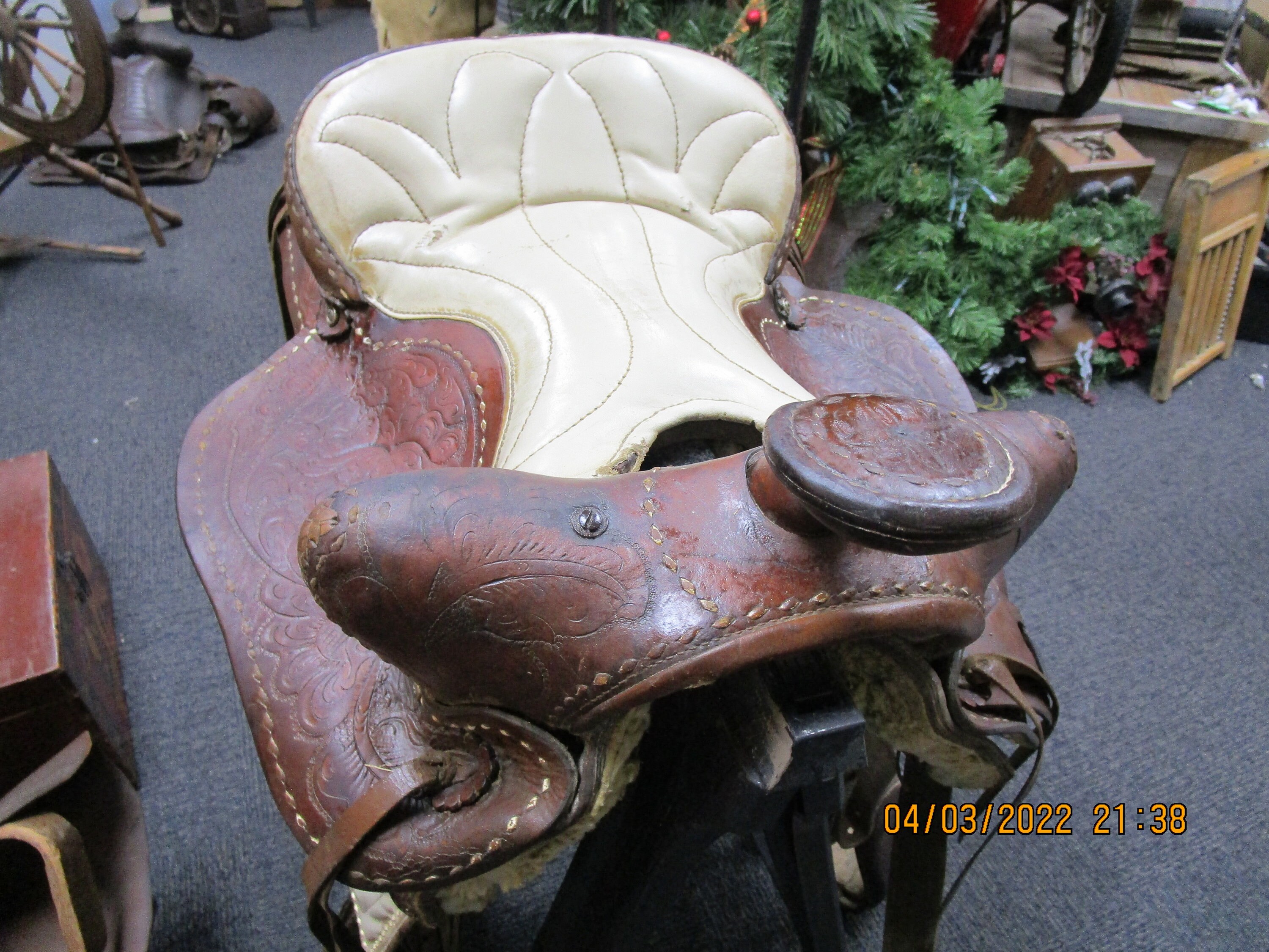 Vintage Bona Allen Hand Tooled Western Saddle Etsy