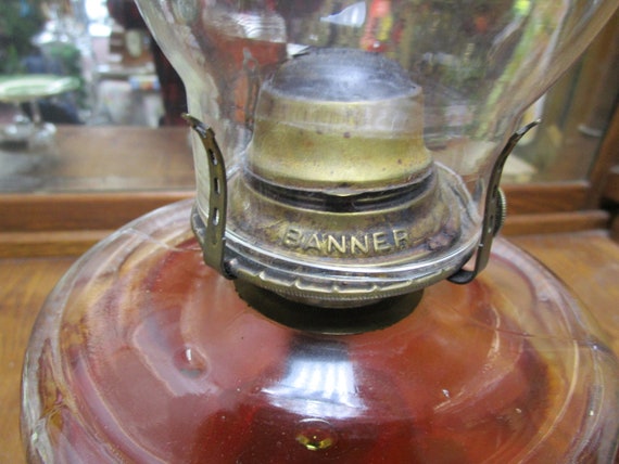Vintage Banner Oil Lamp