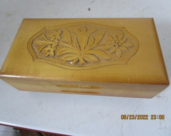 Vintage Hand Carved Music Box