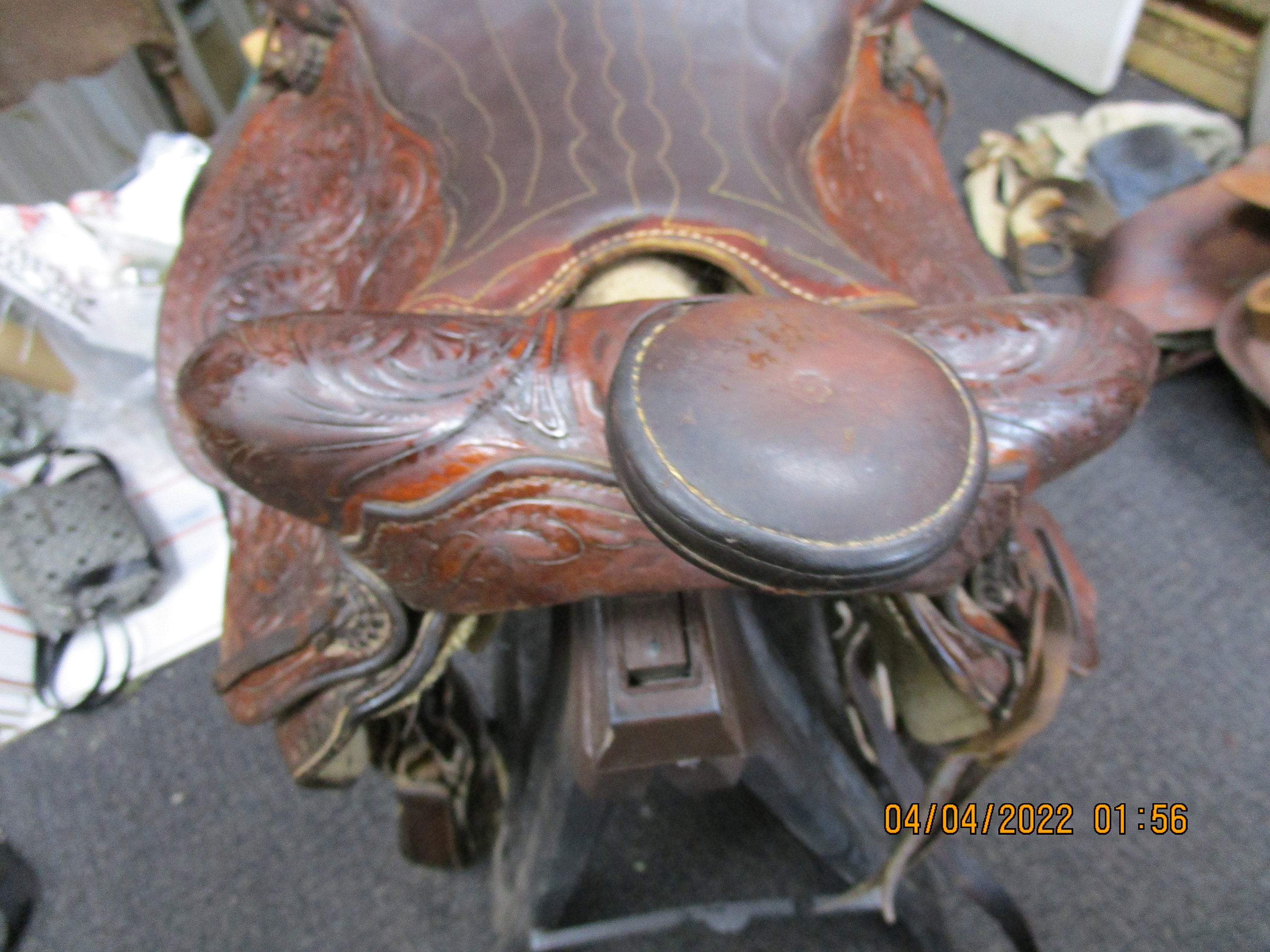 Vintage Bona Allen Hand Tooled Western Saddle Etsy