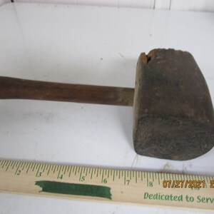 Antique Wood Masons Mallet