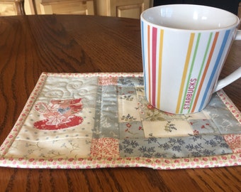 Quilted Mug Rug Coffe Cup
