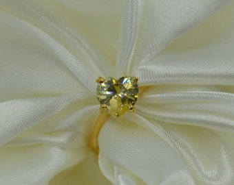 14kGold Heart Diamond Ring, Heart Ring, Gold ring, Bridal Gift, Anniversary Gift, Valentine's Day Gift
