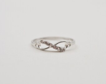 Infinity White Gold 14k Ring