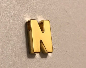 18k gold Alphabet  Handmade pendant
