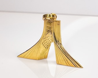 18k gold Borj Azadi and silver