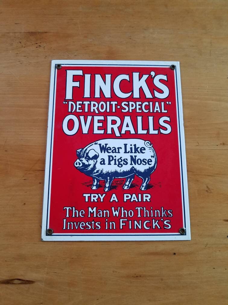 Finck's Overalls Sign - Etsy