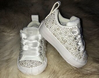 blinged out converse for wedding