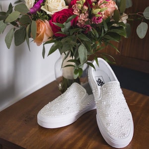 Custom Wedding Slip on Vans